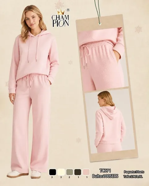 Conjunto de sudadera con capucha y pantalón