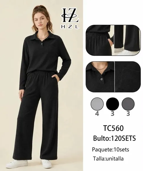 Conjunto de blusa y pantalón