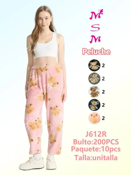 Pantalón de pijama de peluche