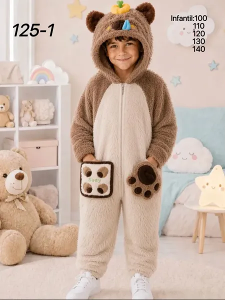 Pijama mameluco de oso