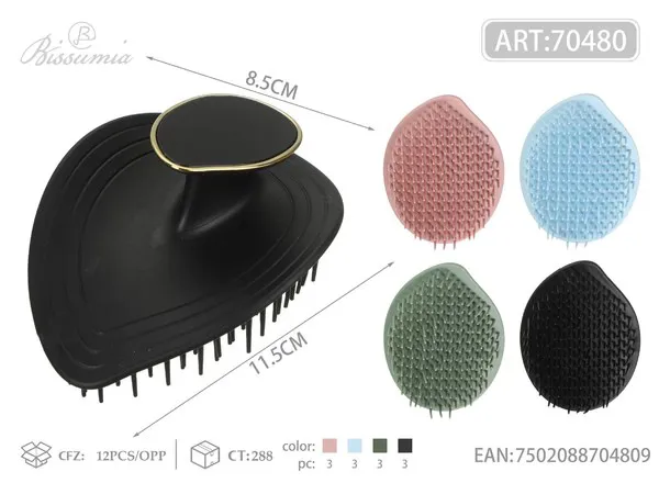 Cepillo para lavar el cabello con forma de hoja de arce