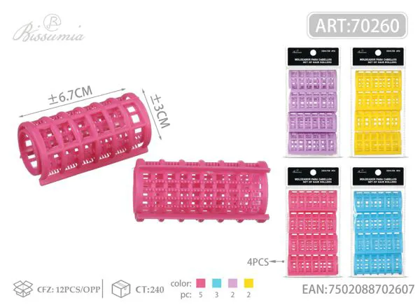 Rulos con dientes 3.0 cm (4 piezas)