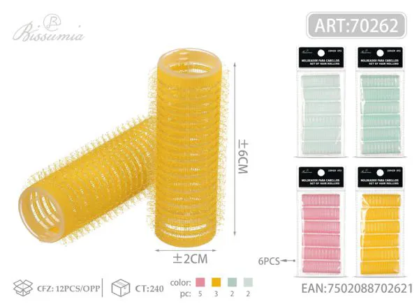 Rulos de nylon 2.0 cm (6 piezas)