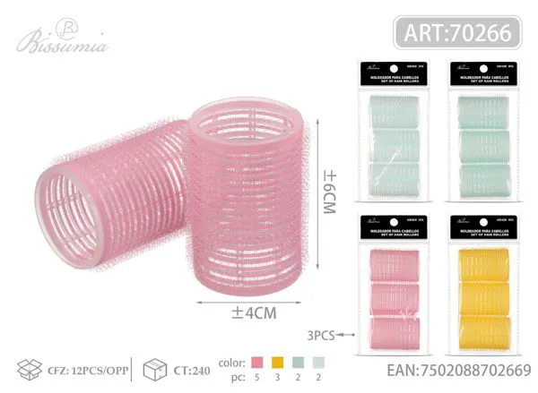 Rulos de nylon 4.0 cm (3 piezas)