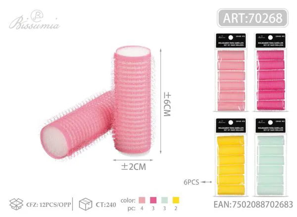 Rulos con núcleo de esponja 2.0 cm (6 piezas)