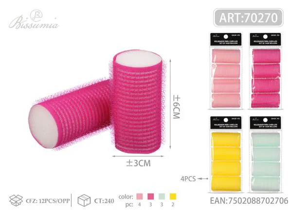 Rulos con núcleo de esponja 3.0 cm (4 piezas)