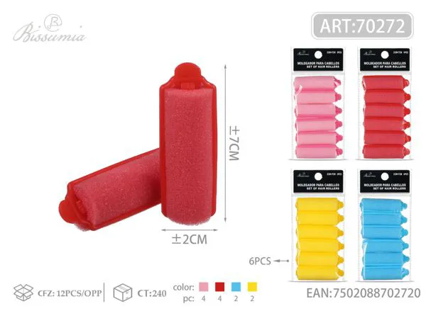 Rulos de esponja 2.0 cm (6 piezas)