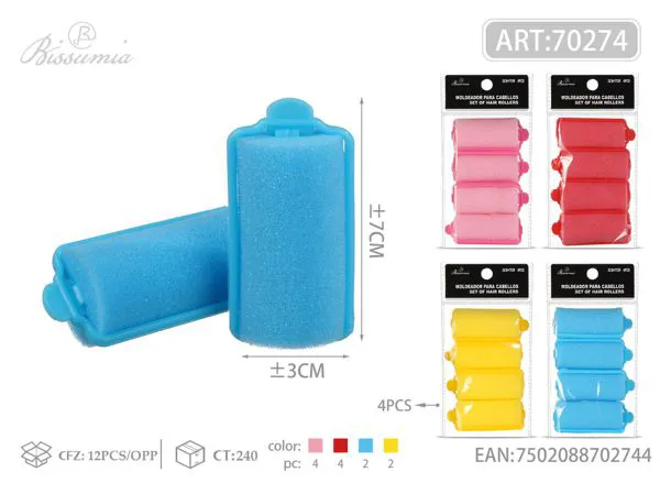 Rulos de esponja 3.0 cm (4 piezas)