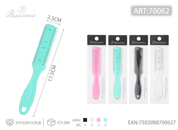 Peine navaja de doble cara con cuchilla