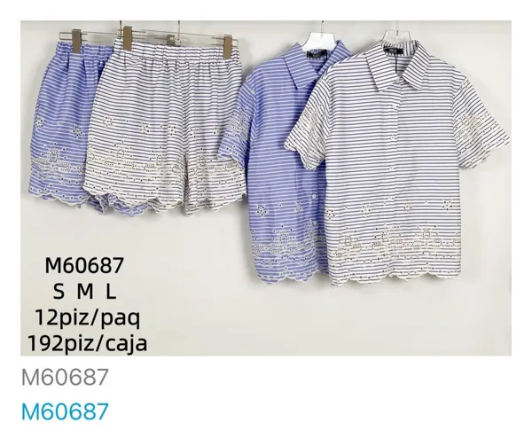 Conjunto de camisa de manga corta y shorts-M60687