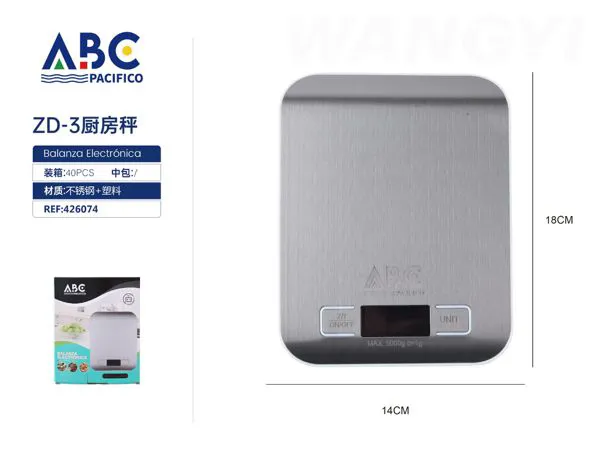 Báscula de cocina digital de acero inoxidable