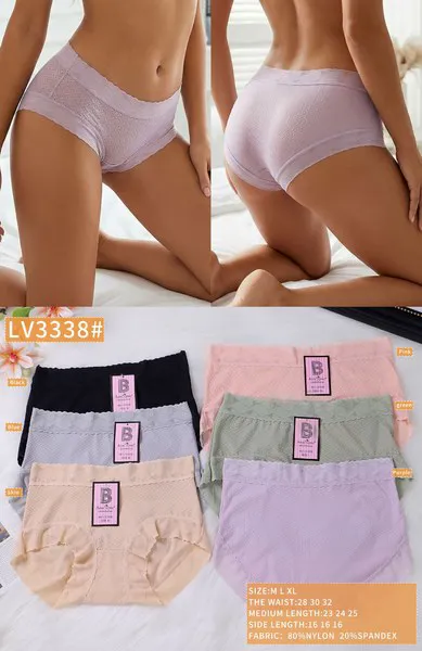 Bragas de encaje de talle medio para mujer