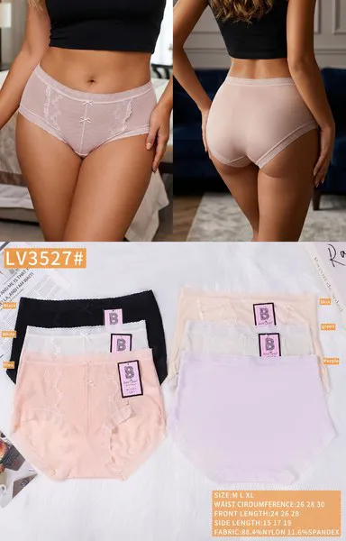 Bragas de encaje con moño para mujer