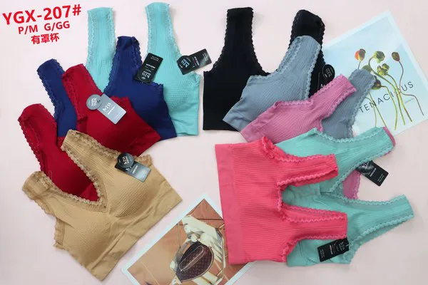 Top bralette de encaje con copas para mujer