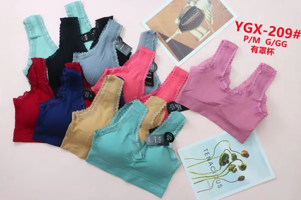 Bralette de encaje con copas para mujer