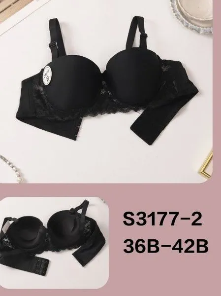 Sostén push-up copa B con encaje para mujer