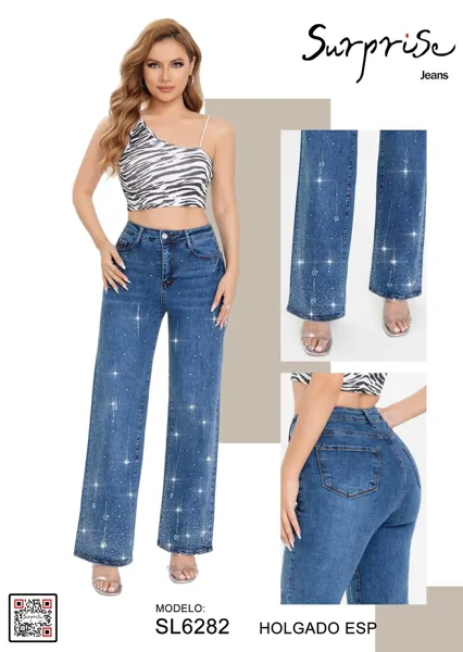 Jeans con pedrería