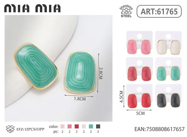 Aretes rectangulares de esmalte