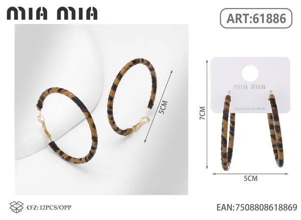 Argollas grandes de estampado de leopardo