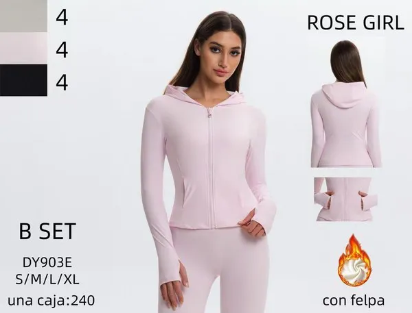 Chaqueta deportiva con capucha y cierre, con felpa