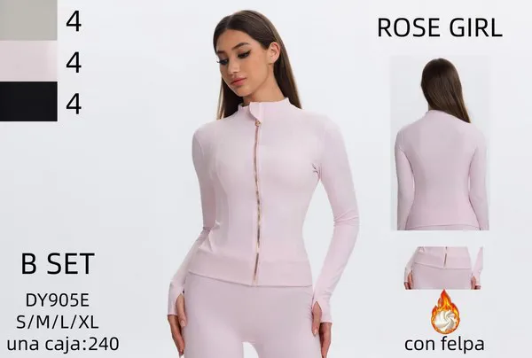 Chaqueta deportiva entallada con cierre y felpa