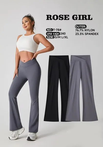 Pantalón de yoga acampanado de cintura alta
