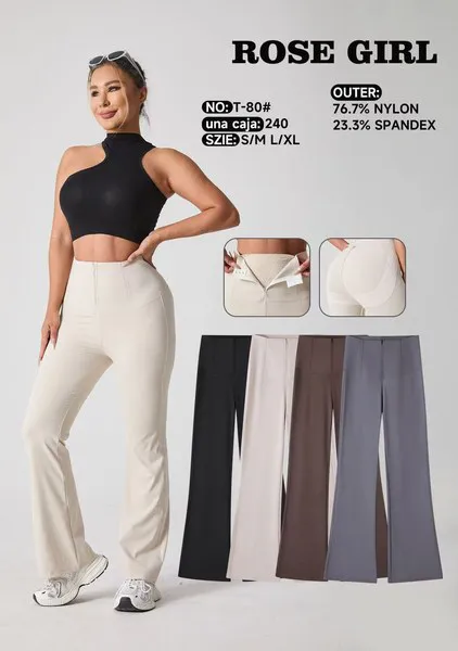 Pantalón de yoga acampanado de cintura alta