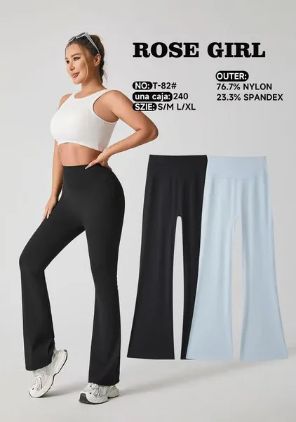 Pantalón de yoga acampanado de cintura alta