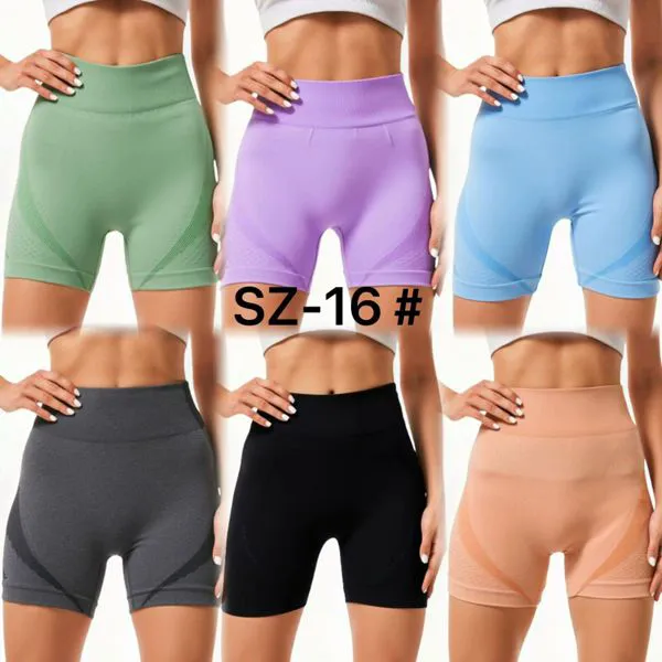 Leggings cortos sin costuras de cintura alta talla única