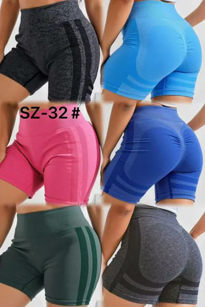 Leggings cortos sin costuras de cintura alta talla única