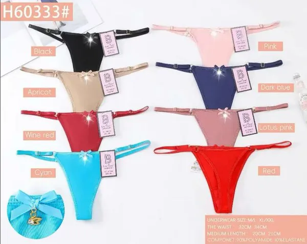 Tanga de encaje con lazo