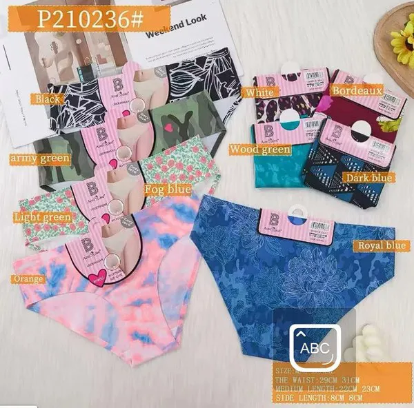 Calzón triangular estampado floral para mujer