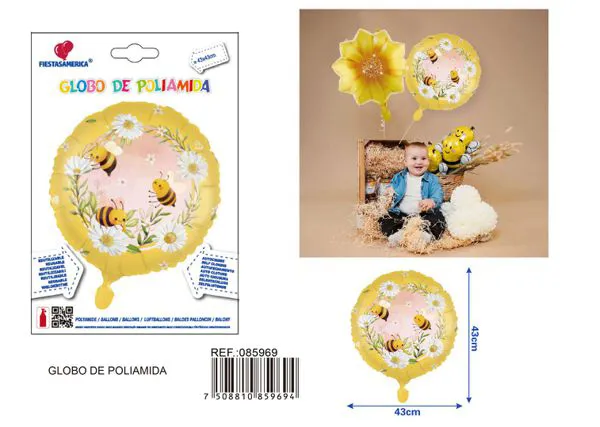 Globo metálico de abejita