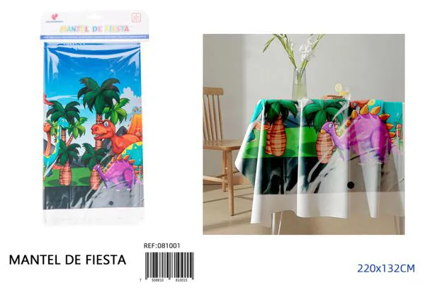 Mantel de fiesta temática dinosaurios