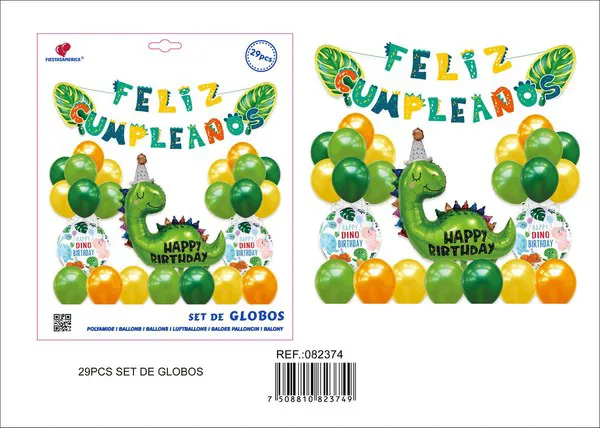 Globos de látex temática dinosaurios