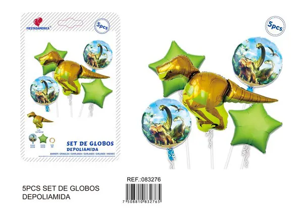 Globos metálicos de velociraptor