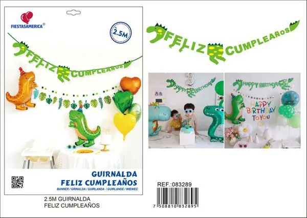 Banderín temática dinosaurios
