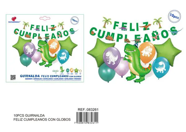 Banderín temática dinosaurios
