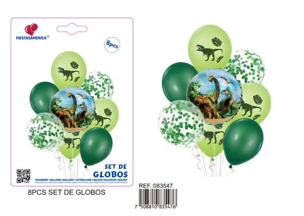 Globos metálicos de dinosaurios