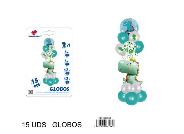 Globos metálicos de dinosaurios
