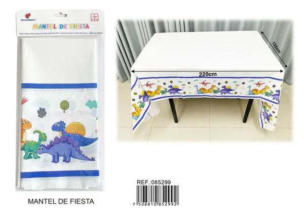 Mantel de fiesta temática dinosaurios