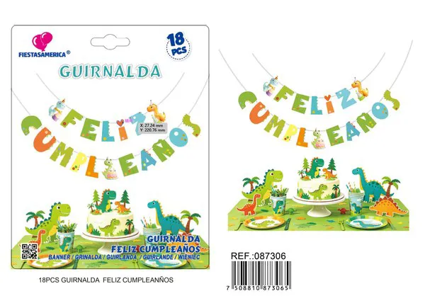 Banderín temática dinosaurios
