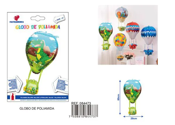 Globo metálico de dinosaurio