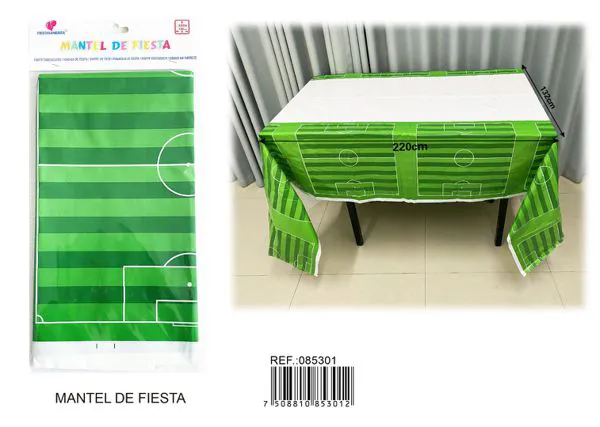 Mantel de fiesta temática fútbol