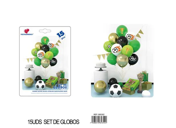 Globos metálicos temática fútbol