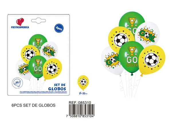 Globos metálicos temática fútbol