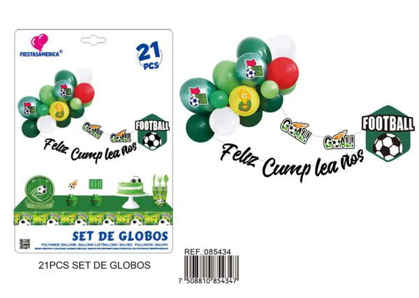 Globos metálicos temática fútbol