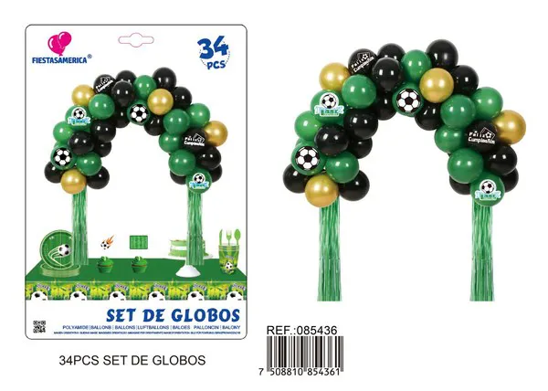 Globos metálicos temática fútbol