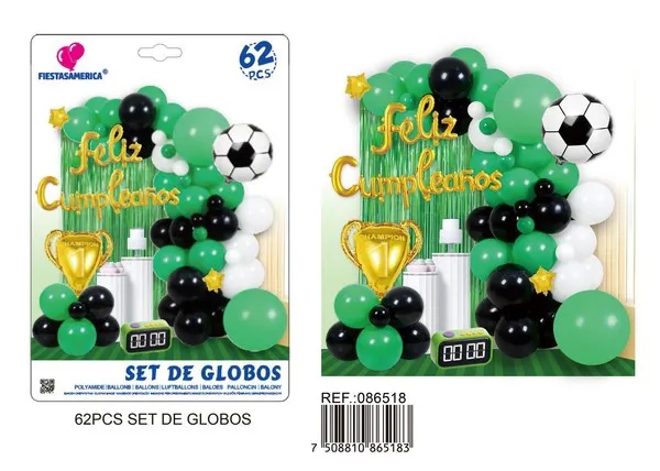 Globos metálicos temática fútbol