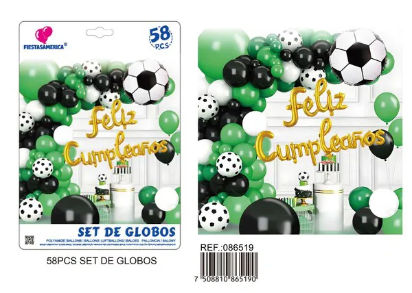 Globos metálicos temática fútbol